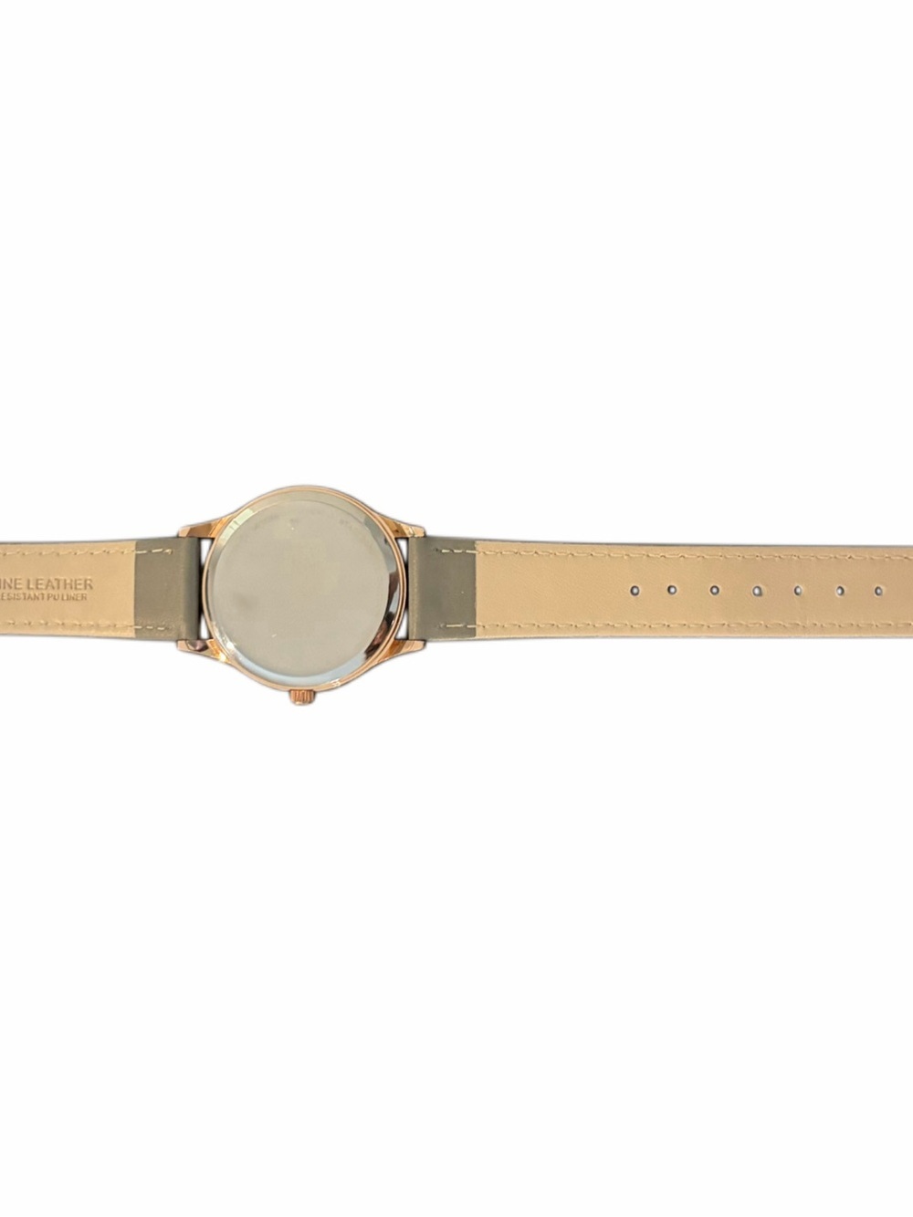 MONROE Rose Gold Watch Gray Leather Band Quartz New Battery Maestro Classique - Picture 5 of 5